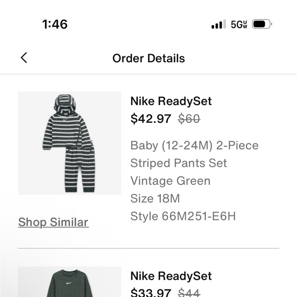 Nike Striped Hooded Baby Outfit - Picture 6 of 6